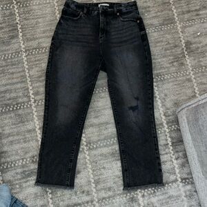 Loft curvy straight crop jeans petite size 0
